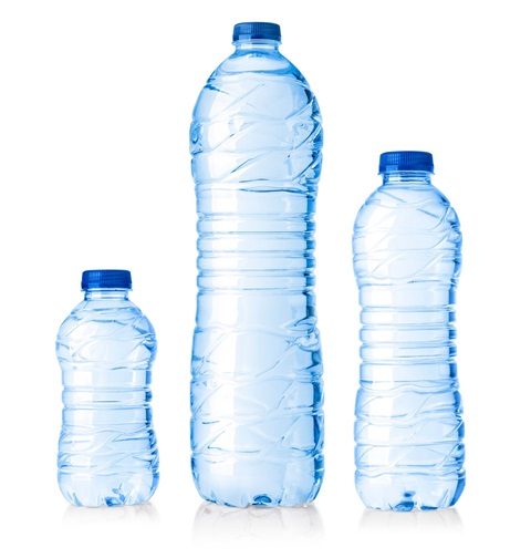 Empty plastic water bottles