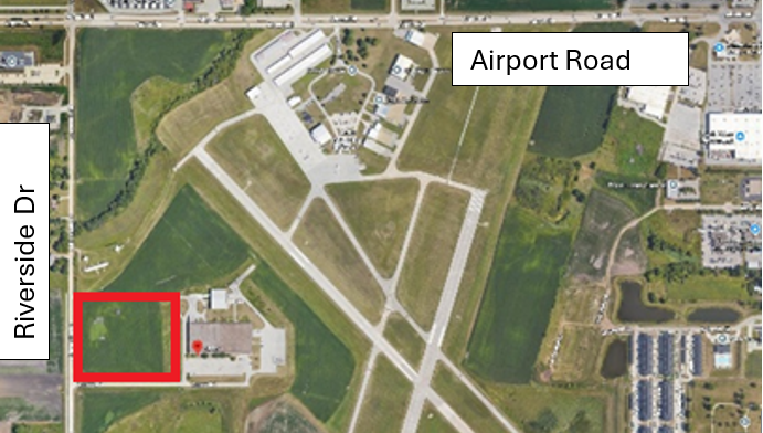 Map of data center location circled in red
