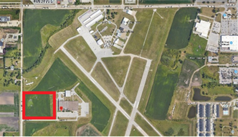 Map of location of proposed data center