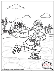Skating Sparky Coloring Page