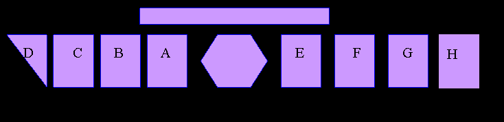 Diagram of Veterans Memorial wall to locate memorial bricks.
