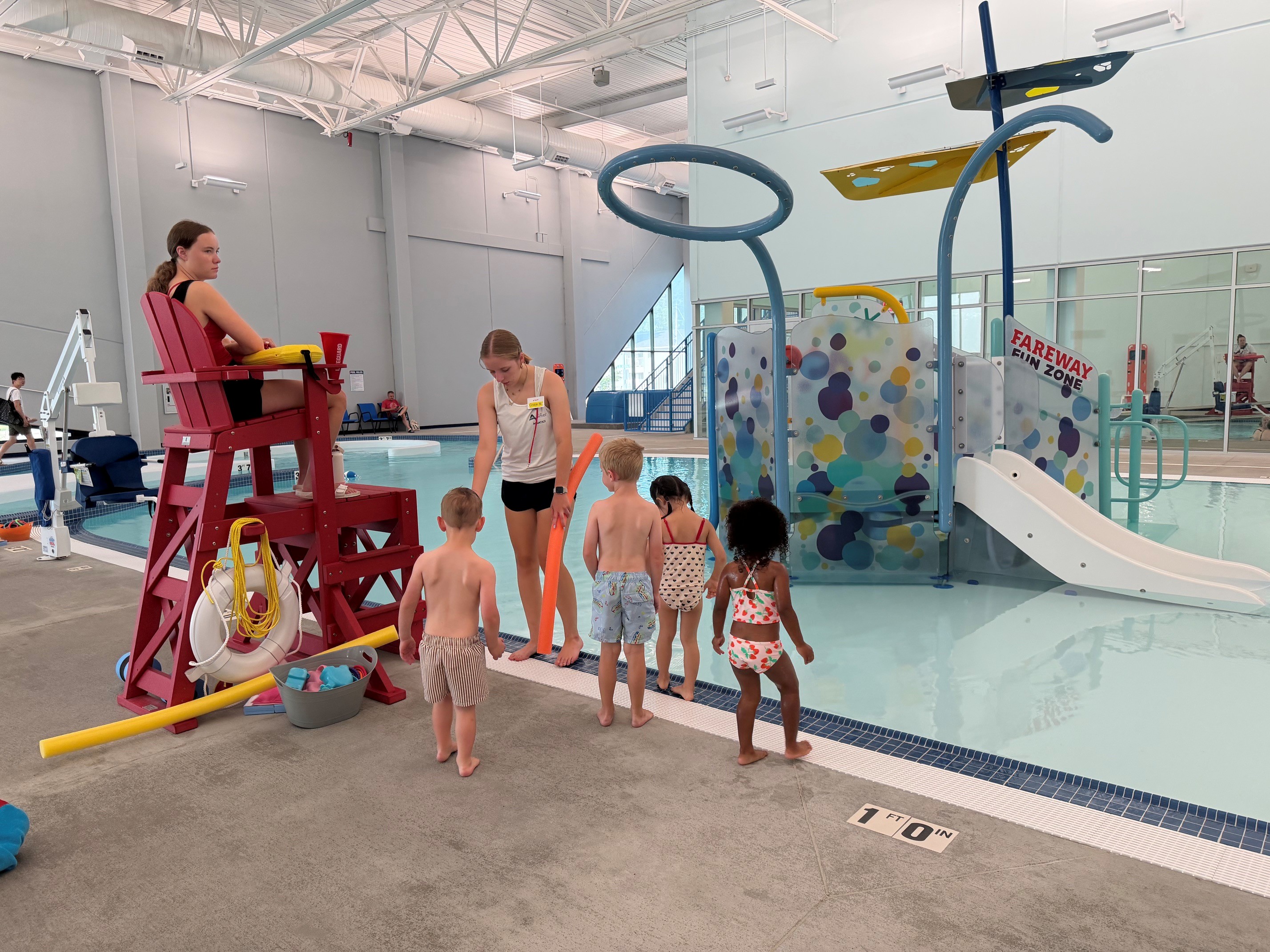 Children attending swim lessons at Fitch