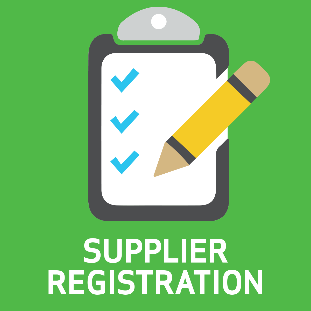 Button to register as a Supplier