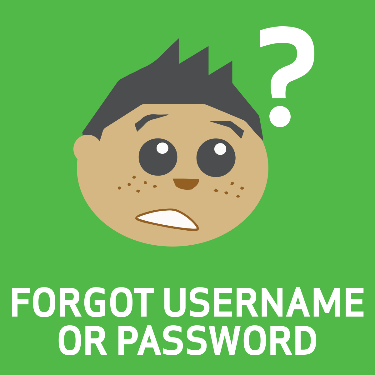 Button if you Forgot username or password