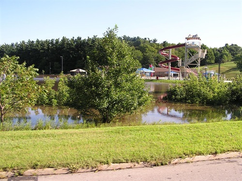 Flooding at Furman Aquatic Center