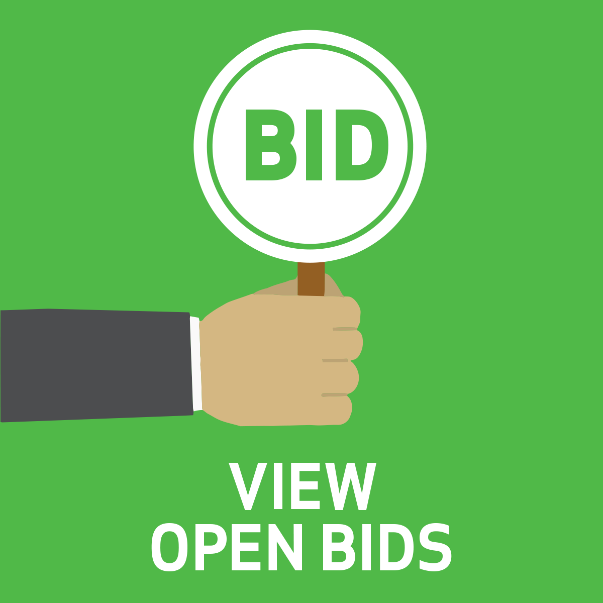 Button to view bids currently open