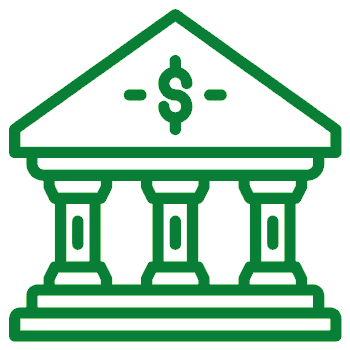 An image of a building with a cash sign on it.