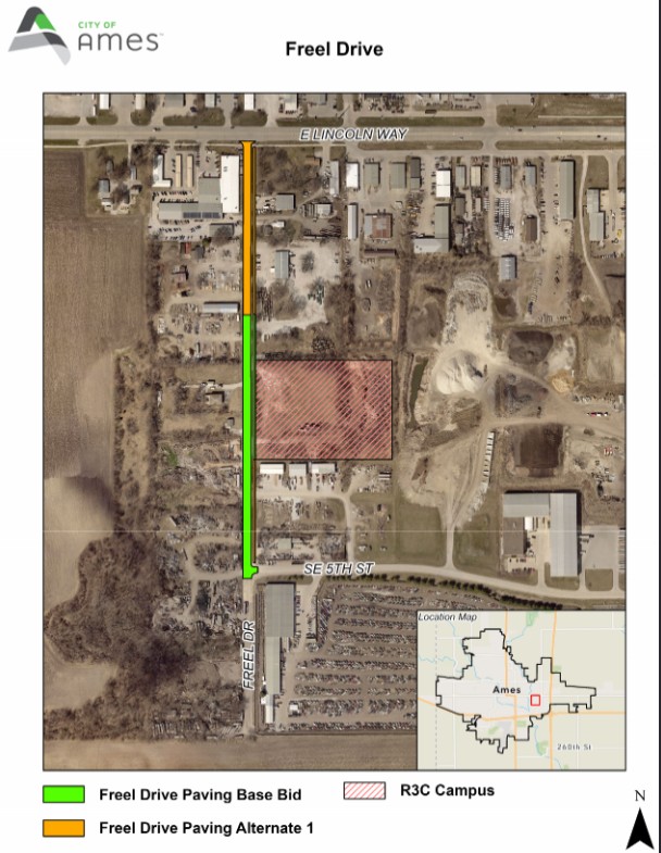 Freel Drive Paving Map