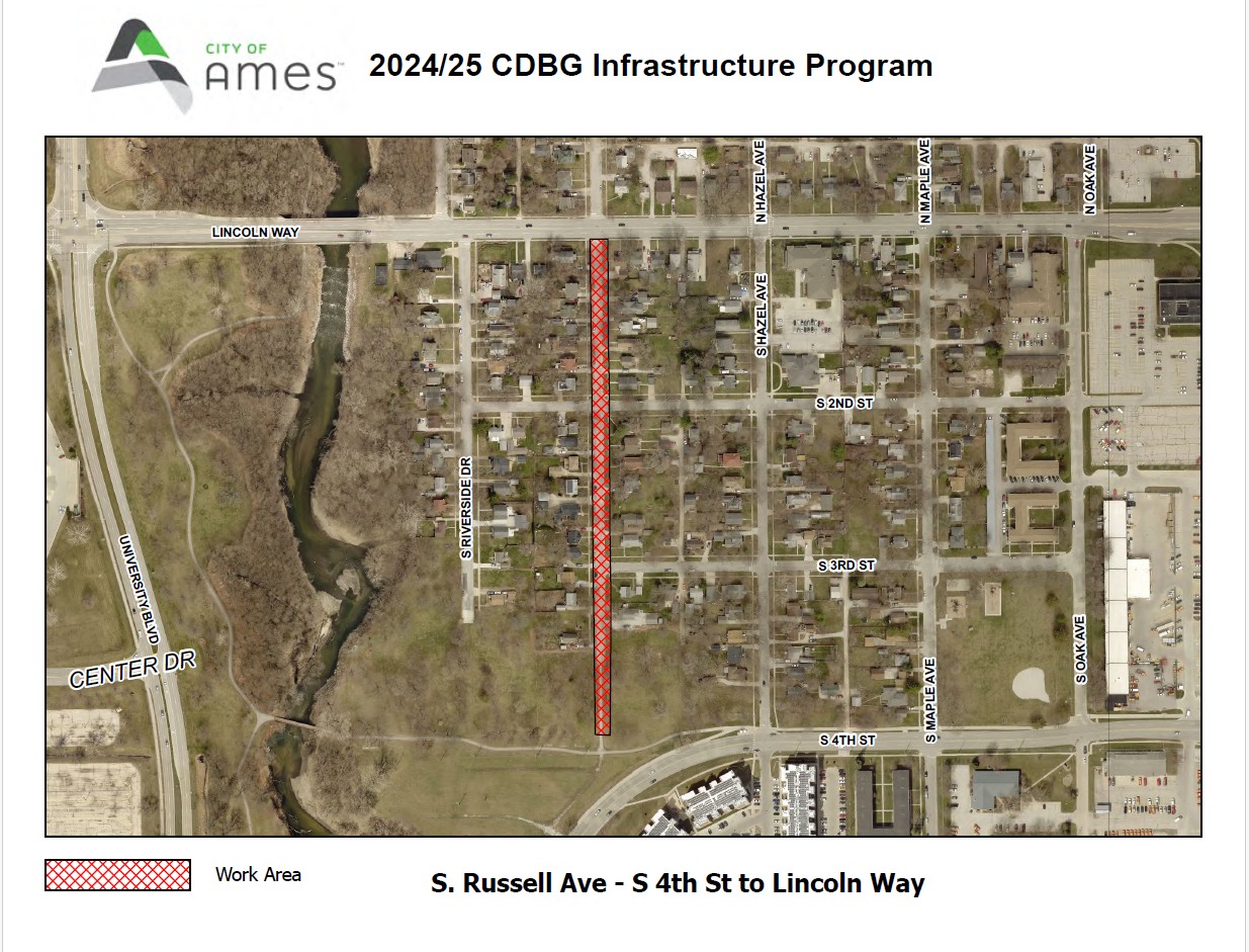 S Russell Ave Project Location Map