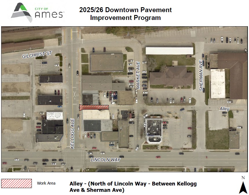 Alley N of Lincoln Way Map